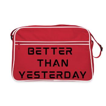 Better Than Yesterday - Retro Bag - red/white - Front