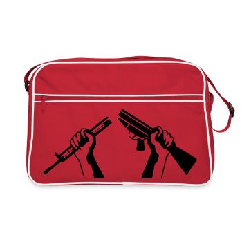 Fusil Brisé - Symbole de la Paix - Sac Retro - rouge/blanc - Devant