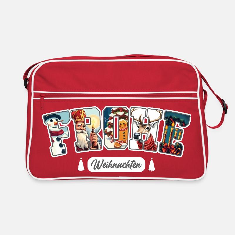 Merry Christmas - Retro Bag - red/white
