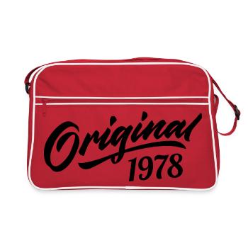 Vintage 1978 Anniversary 1978 Original 1978 - Retro Bag - red/white - Front