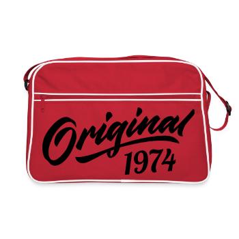 Vintage 1974 Anniversary 1974 Original 1974 - Retro Bag - red/white - Front