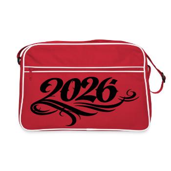 Année 2026 - Sac Retro - rouge/blanc - Devant