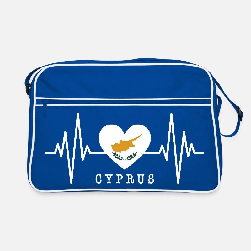 Drapeau chypriote battement de cœur République de Chypre Chypre Sac Retro