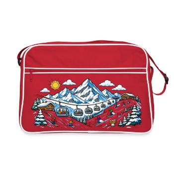 Gondola lift Winter Sports Ski Resort - Retro Bag - red/white - Front