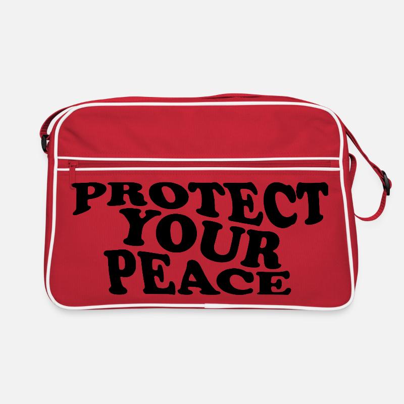 Protect Your Peace – Self Care Statement Design Retro Bag