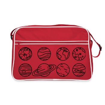 Solar System Planets – Solar System Space - Retro Bag - red/white - Front