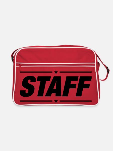 Staff - Retro Tasche - Rot/Weiß - Vorne