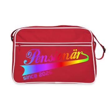 Sweat à capuche, tasse, chemise pensions pensionnaire 2026 - Sac Retro - rouge/blanc - Devant