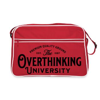 Overthinking_University - Retro Tasche - Rot/Weiß - Vorne