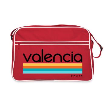 Valencia - Spain - Spanien - Espana - Retro Tasche - Rot/Weiß - Vorne