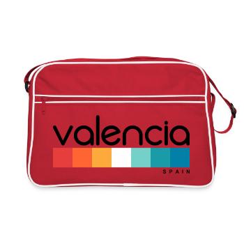 Valencia - Spain - Spanien - Espana - Retro Tasche - Rot/Weiß - Vorne