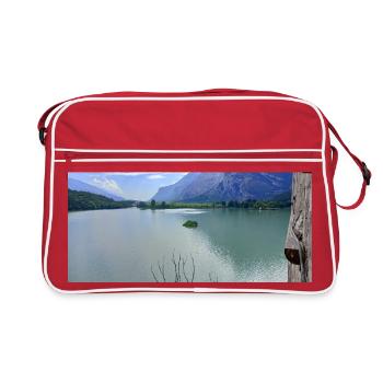 Alpine Lake Sereni Reflections - Retro Tasche - Rot/Weiß - Vorne
