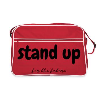 Debout pour l’avenir - Sac Retro - rouge/blanc - Devant