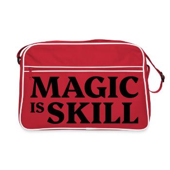 Magie ist Geschick - Retro Tasche - Rot/Weiß - Vorne