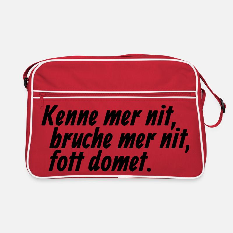 Kenne mer nit, bruche mer nit, fott domet - Kölsch Retro Tasche