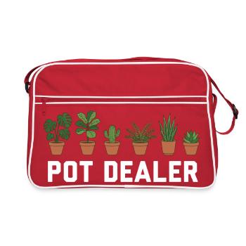 Jungle urbaine : votre dealer local de cannabis - Sac Retro - rouge/blanc - Devant