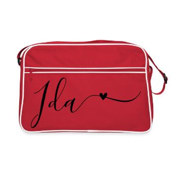 Ida Name First Name Decorative - Retro Bag - red/white - Front
