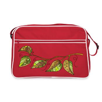 leaves - Retro Bag - red/white - Front