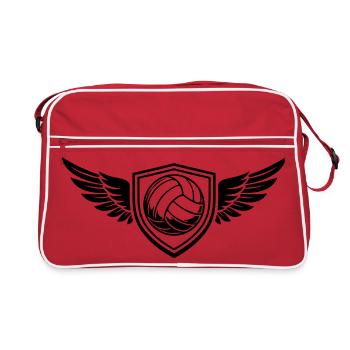 Blason du ballon de volley-ball - Sac Retro - rouge/blanc - Devant
