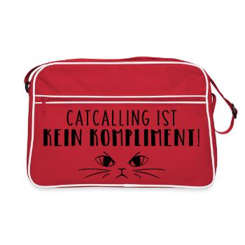 Les sifflements n’est pas un compliment ! - Sac Retro - rouge/blanc - Devant