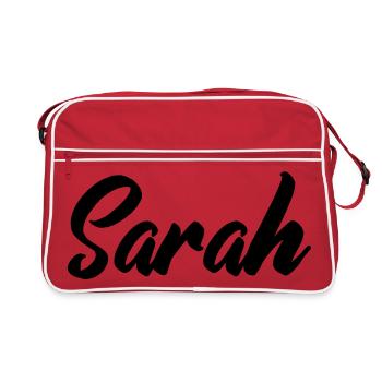 sarah_name - Retro Tasche - Rot/Weiß - Vorne