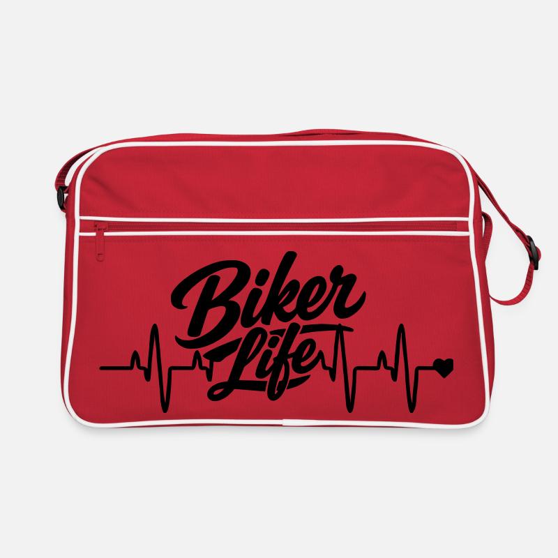 Biker herzfrequenz Retro Tasche