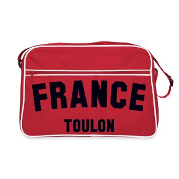 Toulon, France, France - Sac Retro - rouge/blanc - Devant