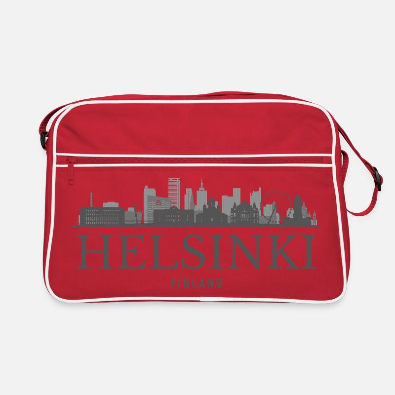 Helsinki Finland, Helsinki skyline Retro Bag