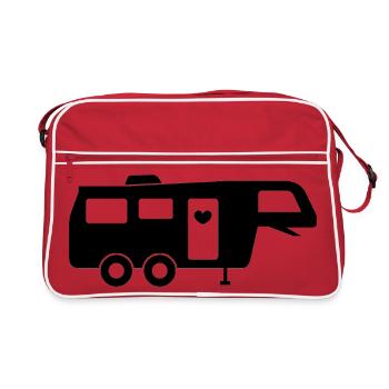 Fifth Wheel RV Camper - Retro Tasche - Rot/Weiß - Vorne