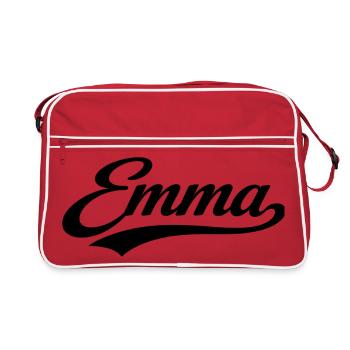 Nom d’Emma : cadeaux de famille - Sac Retro - rouge/blanc - Devant