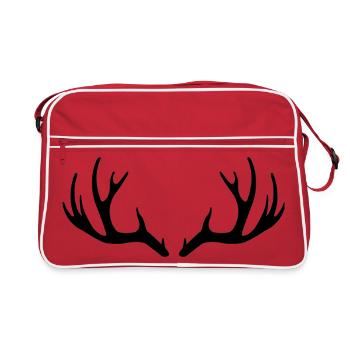 Deer Antlers - Retro Bag - red/white - Front