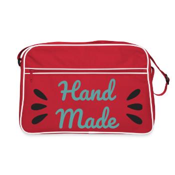 Chemise artisanale minimaliste style écriture fait main - Sac Retro - rouge/blanc - Devant