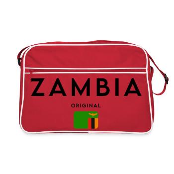 Drapeau zambien, design minimaliste élégant - Sac Retro - rouge/blanc - Devant