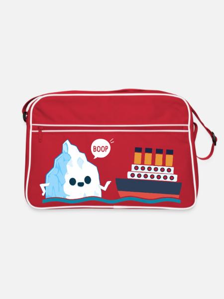 Titanic Funny Titanic and I-ceberg Boop Parody - Retro Bag - red/white - Front
