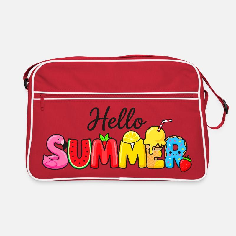 Hello Summer Obstbuchstaben Retro Tasche