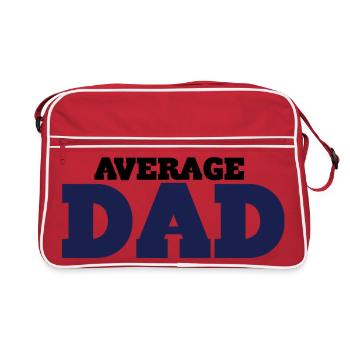 Père moyen : Typographie en blocs gras - Sac Retro - rouge/blanc - Devant