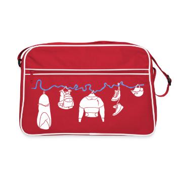 Suspendre des vêtements d’eau vive sur le cours de la rivière - Sac Retro - rouge/blanc - Devant