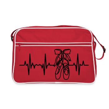 Battement de cœur des chaussures de ballet - Sac Retro - rouge/blanc - Devant