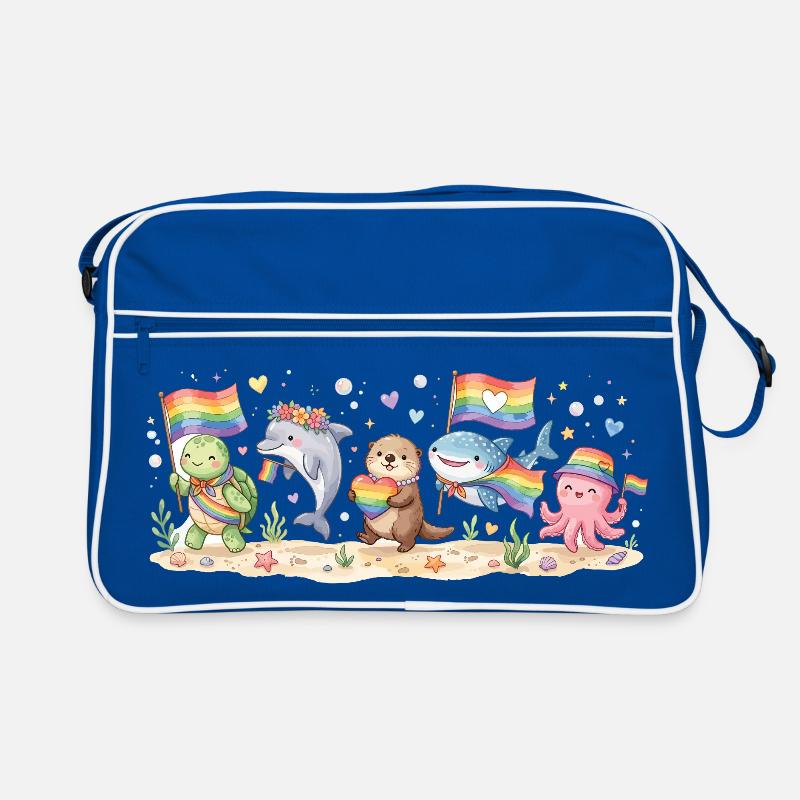 LGBTQ Pride Month - Rainbow Animals Retro Bag