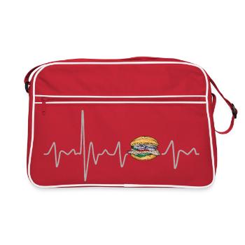 Fish rolls with Heartbeat Matjes design - Retro Bag - red/white - Front