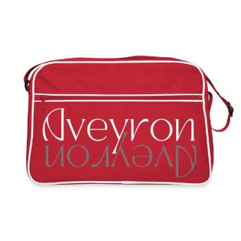 Aveyron T-Shirt Humour Gift - Retro Bag - red/white - Front