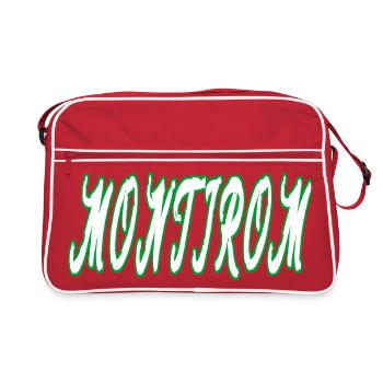 Montirom text - Retro Bag - red/white - Front