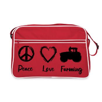 J’adore l’agriculture - Sac Retro - rouge/blanc - Devant