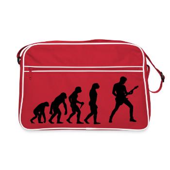 Idée cadeau pour le guitariste avec jeu de guitare - Sac Retro - rouge/blanc - Devant