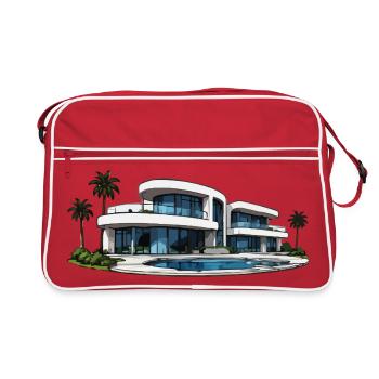 Luxury villa with round pool - Retro Bag - red/white - Front