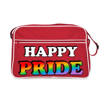 Happy Pride Rainbow Tee - Retro Bag - red/white - Front