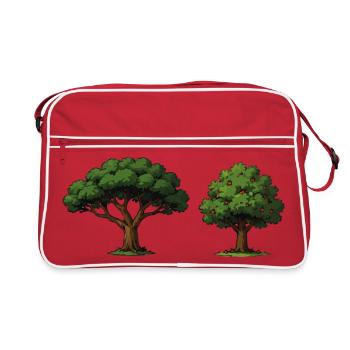 Tree duo apple tree in balance - Retro Bag - red/white - Front