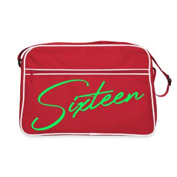 16e anniversaire Seize ans - Sac Retro - rouge/blanc - Devant