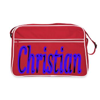 Christian - Retro Tasche - Rot/Weiß - Vorne