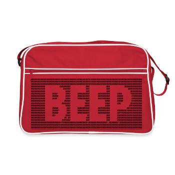 bip, ASCII Art rétro computing - Sac Retro - rouge/blanc - Devant